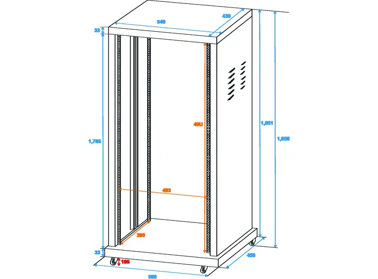 Steel rack SR-19, 40 units 